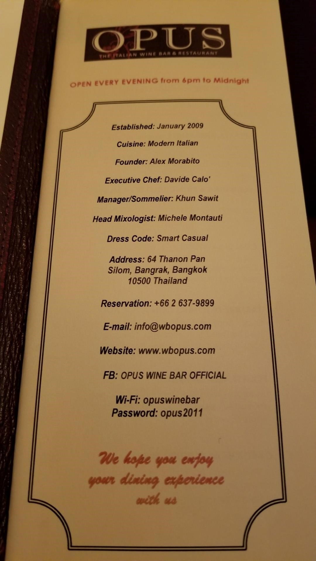 opus wine list